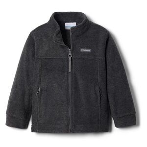 Kids Columbia Charcoal Gray Full-Zip Fleece Jacket